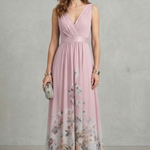Elarisse – Floral grace – V neck maxi dress