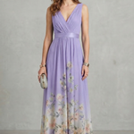 Elarisse – Floral grace – V neck maxi dress