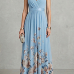 Elarisse – Floral grace – V neck maxi dress