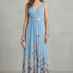 Elarisse – Floral grace – V neck maxi dress