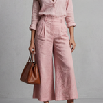 Elavine – Soft linen finish – Wide-leg co-ord set