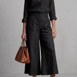 Elavine – Soft linen finish – Wide-leg co-ord set