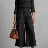 Elavine – Soft linen finish – Wide-leg co-ord set