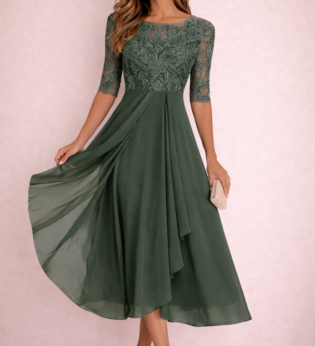 VESTIDO DE ENCAJE ELEGANTE PARA MUJER