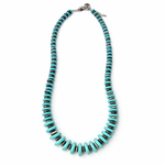 COLLAR ELEGANTE VINTAGE BOHEMIO TURQUESA DISQUE PERLA