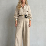 Elisavette – Tailored elegance – Two-piece wide-leg set