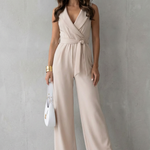 Elisavie – Lapel wrap waist – Tailored jumpsuit