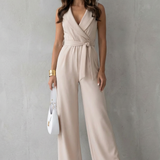 Elisavie – Lapel wrap waist – Tailored jumpsuit