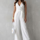 Elisavie – Lapel wrap waist – Tailored jumpsuit