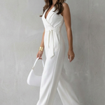 Elisavie – Lapel wrap waist – Tailored jumpsuit