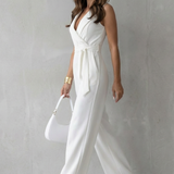 Elisavie – Lapel wrap waist – Tailored jumpsuit