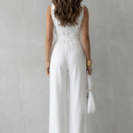 Elisavie – Lapel wrap waist – Tailored jumpsuit