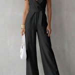 Elisavie – Lapel wrap waist – Tailored jumpsuit