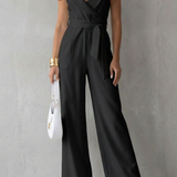 Elisavie – Lapel wrap waist – Tailored jumpsuit