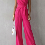 Elisavie – Lapel wrap waist – Tailored jumpsuit