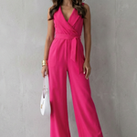 Elisavie – Lapel wrap waist – Tailored jumpsuit