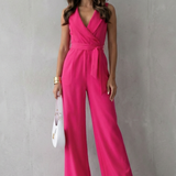 Elisavie – Lapel wrap waist – Tailored jumpsuit