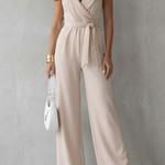 Elisavie – Lapel wrap waist – Tailored jumpsuit