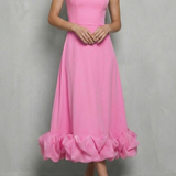Elowenne – Romantic ruffle hem – Sleeveless midi dress