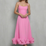 Elowenne – Romantic ruffle hem – Sleeveless midi dress