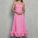 Elowenne – Romantic ruffle hem – Sleeveless midi dress