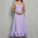 Elowenne – Romantic ruffle hem – Sleeveless midi dress