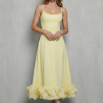 Elowenne – Romantic ruffle hem – Sleeveless midi dress