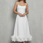 Elowenne – Romantic ruffle hem – Sleeveless midi dress
