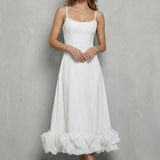 Elowenne – Romantic ruffle hem – Sleeveless midi dress