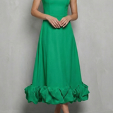 Elowenne – Romantic ruffle hem – Sleeveless midi dress