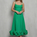 Elowenne – Romantic ruffle hem – Sleeveless midi dress