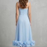 Elowenne – Romantic ruffle hem – Sleeveless midi dress