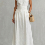 Elvarenne – Refined waist detail – Maxi dress