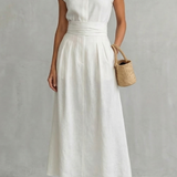 Elvarenne – Refined waist detail – Maxi dress
