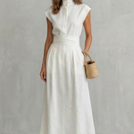 Elvarenne – Refined waist detail – Maxi dress
