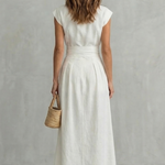 Elvarenne – Refined waist detail – Maxi dress
