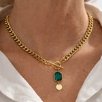 COLLAR ESMERALDA COLGANTE