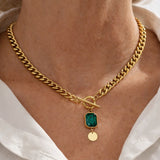 COLLAR ESMERALDA COLGANTE
