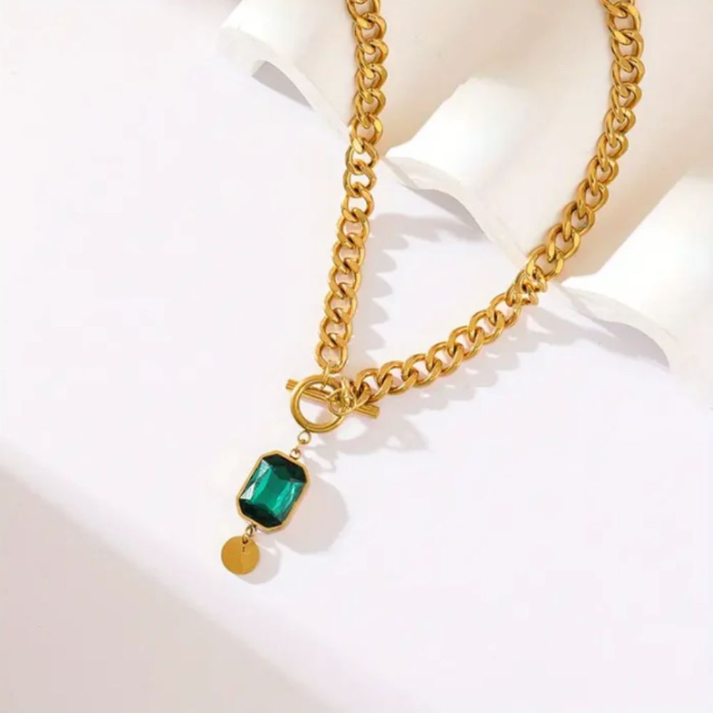 COLLAR ESMERALDA COLGANTE