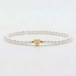 PULSERA PERSONNALISÉ PERLA PERLA CON CORAZÓN INITIALE DIJE