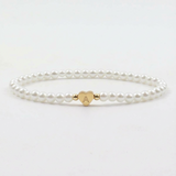 PULSERA PERSONNALISÉ PERLA PERLA CON CORAZÓN INITIALE DIJE