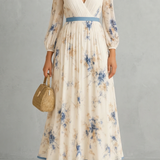 Esméline – Romantic pleats – Floral maxi dress