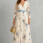 Esméline – Romantic pleats – Floral maxi dress