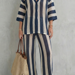 Evarisse – Striped crochet texture – Summer co-ord set
