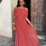 Dainia – Ein-Schulter-Maxikleid Aus Netz