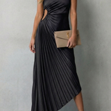 Felicity – Statement elegance – Women’s One-Shoulder Pleated Maxi Dress