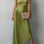Felicity – Statement elegance – Women’s One-Shoulder Pleated Maxi Dress