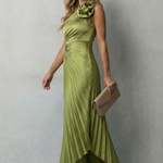 Felicity – Statement elegance – Women’s One-Shoulder Pleated Maxi Dress