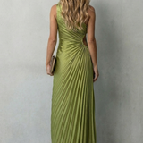 Felicity – Statement elegance – Women’s One-Shoulder Pleated Maxi Dress
