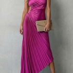 Felicity – Statement elegance – Women’s One-Shoulder Pleated Maxi Dress